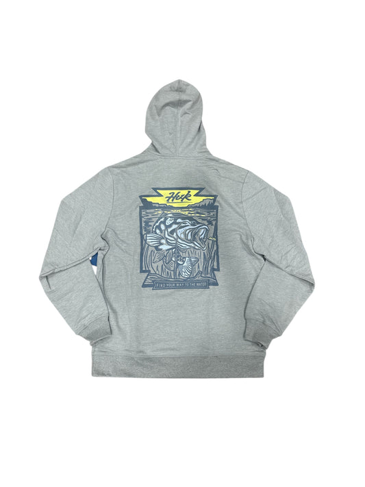 HUK Edisto Bass Batch Terry Hoodie XL