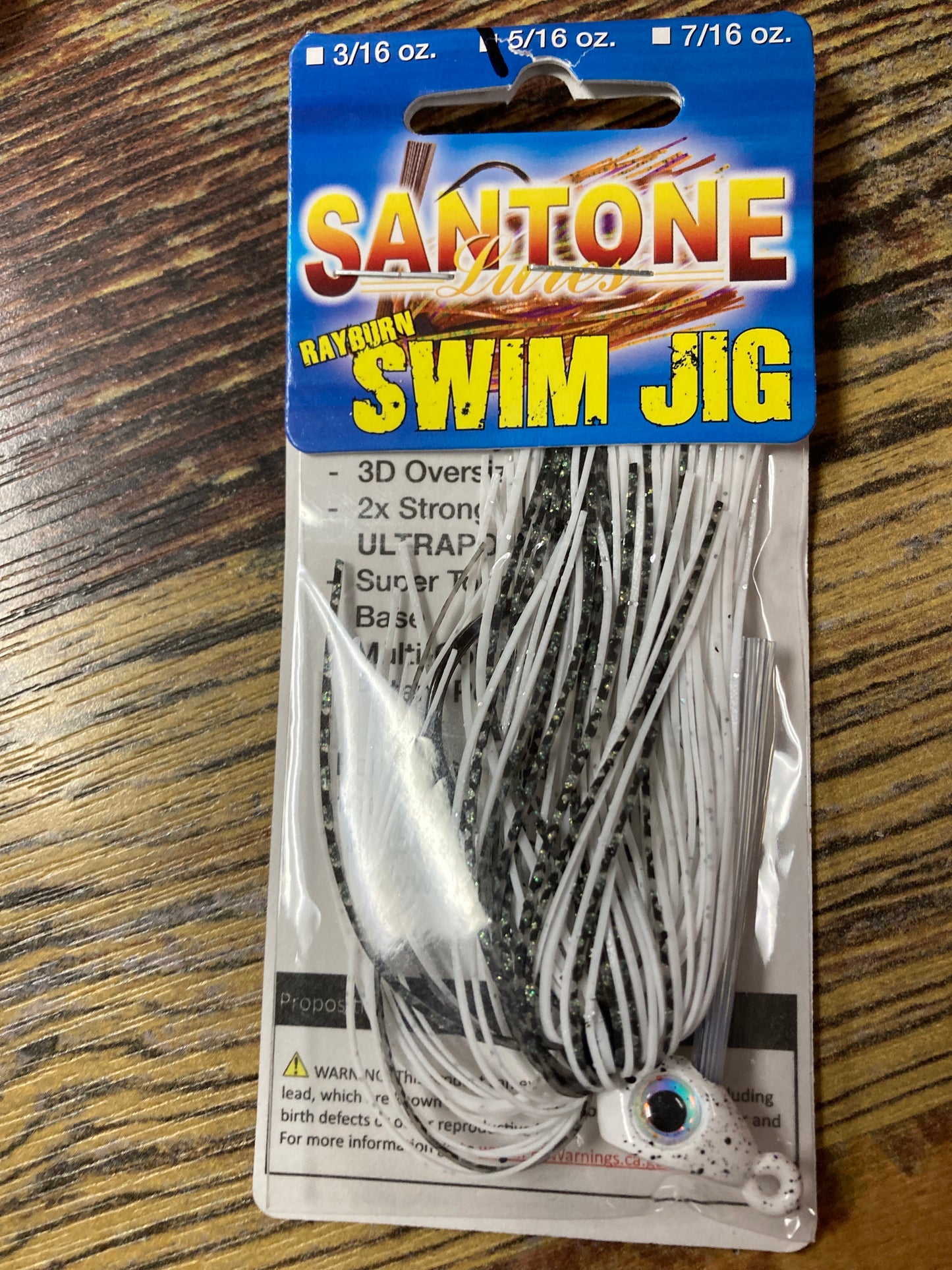 Santone Swim Jig 5/16 White Shadow