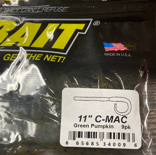 Net Bait C-Mac 11” - Green Pumpkin