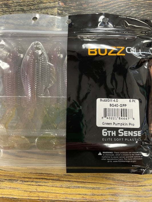 6th Sense Buzz Gill 4.0 Green Pumpkin Pro