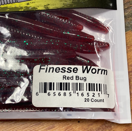Net Bait Finesse Worm Red Bug