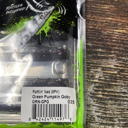 Googan Rattling Ned Green Pumpkin Goby