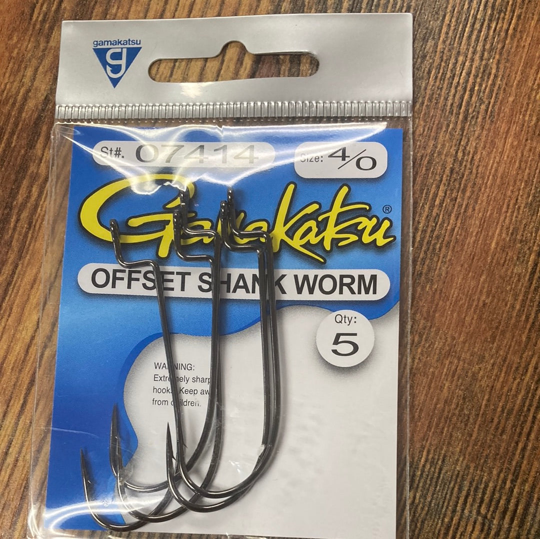 Gamakatsu Offest Shank Worm 4/0