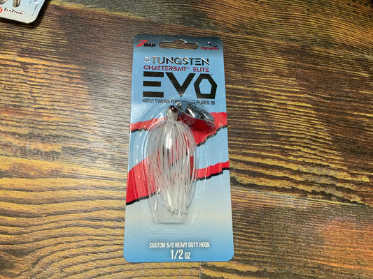 Z Man EVO Chatterbait Tungsten Elite 1/2 oz. White