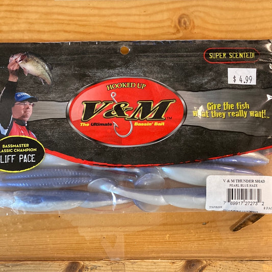 V&M Thunder Shad Pearl - Blue Haze