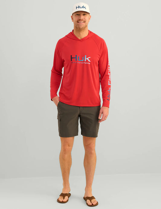 HUK Pursuit Hoodie Red Large