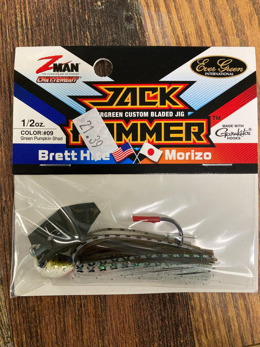 Z Man Jack Hammer Chatterbait 1/2 oz. Green Pumpkin Shad