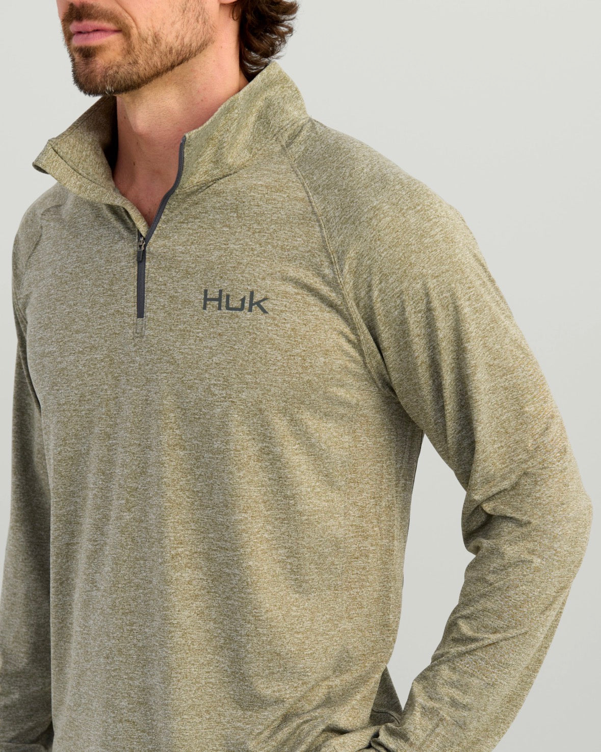 HUK Airweight Heather 1/4 Zip L