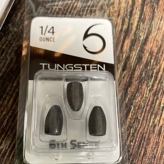6th Sense Tungsten  Flipping Weights 1/4 oz. Black