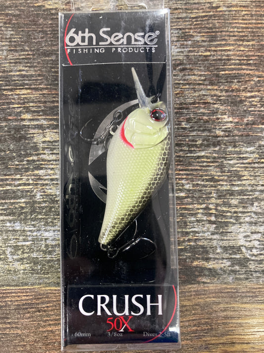 6th Sense Crush 50X - 3/8 oz. Blue Treuse Shad