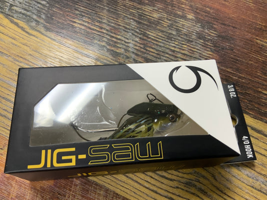 6th Sense Jig Saw 3/8 oz. Green Pumpkin Gill