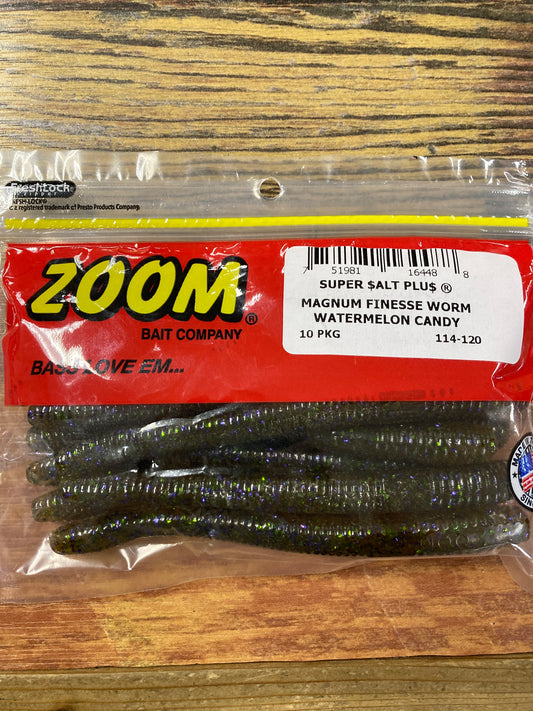 Zoom Mag Finesse Worm - Watermelon Candy