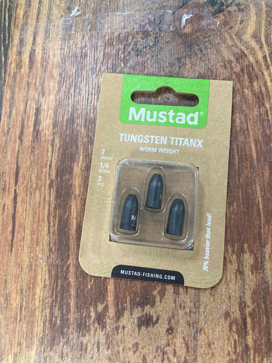 Mustad Titanx Worm Weight Tungsten 1/4 oz.