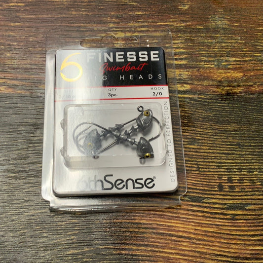 6th Sense Finesse Swimbait Jig Heads 3/16 oz. Raw