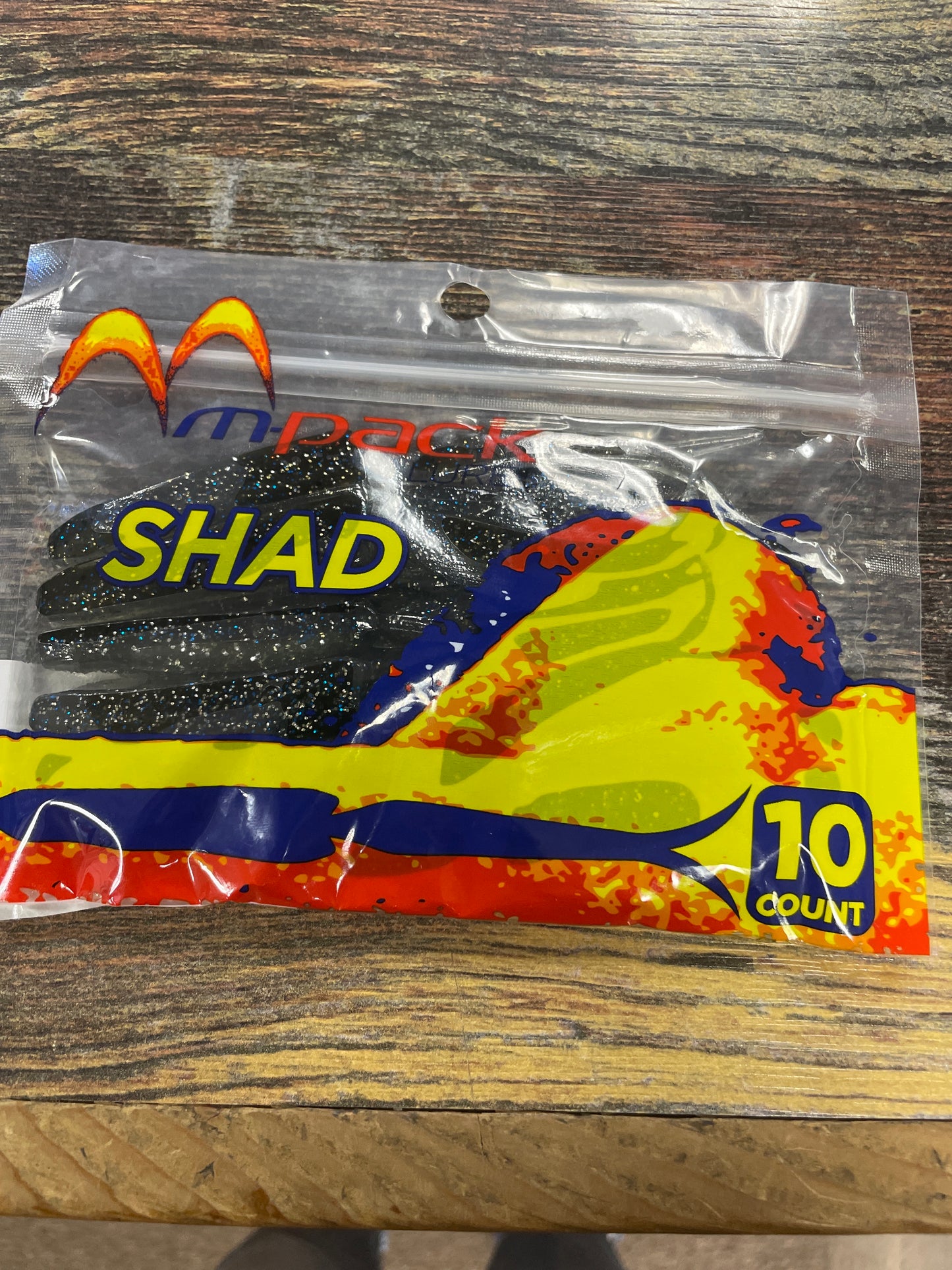 M-Pack Lures Shad 5” 10 Count      Smoke On The Water