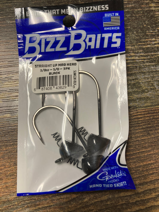 Bizz Baits Mag Shakey Heads 3/8 oz. 5/0 Black