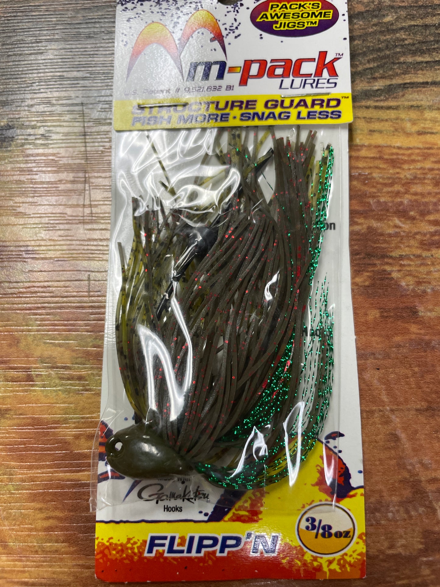 M-Pack Lures 3/8oz FLIPP N JIG Fierce Melon