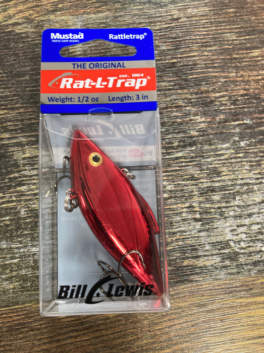 Bill Lewis Rat L Trap 1/2 oz. Chrome Red