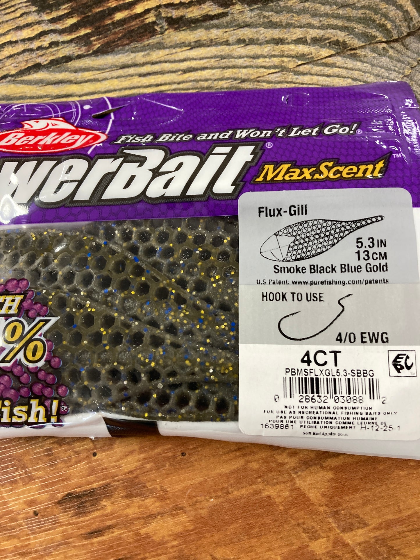 Berkley Flux Gill Smoke Black Blue Gold