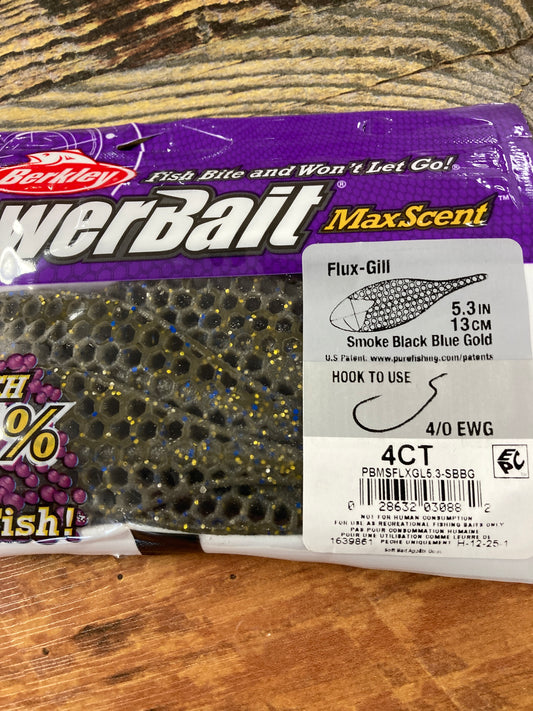 Berkley Flux Gill Smoke Black Blue Gold