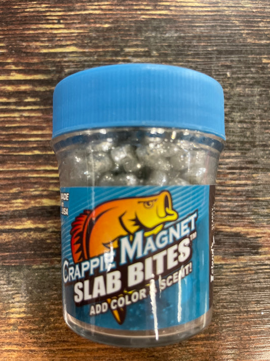 Crappie Magnet Slab Bites 1 oz. Silver Glitter