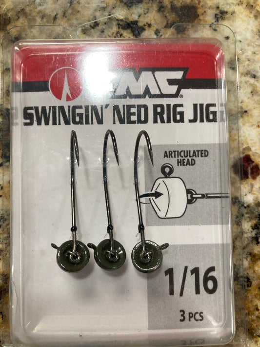 VMC Swingin' Ned Rig Jig 1/16 oz. #1 Green Pumpkin