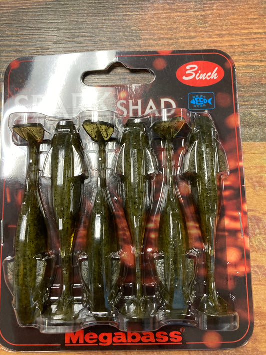 Megabass Spark Shad 3” USA Green Pumpkin