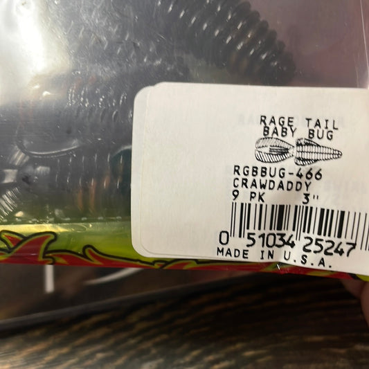 Strike King Rage Tail Baby Bug 3" Crawdaddy