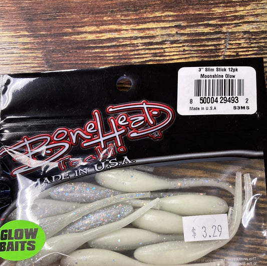 Bone Head Glow Slim Stick 3" Moonshine Glow