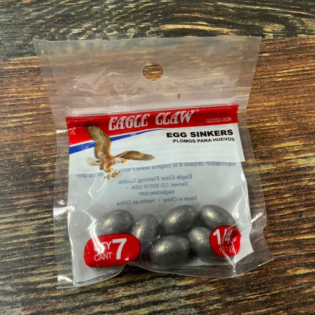 Eagle Claw Egg Sinkers 1/4 oz. Lead