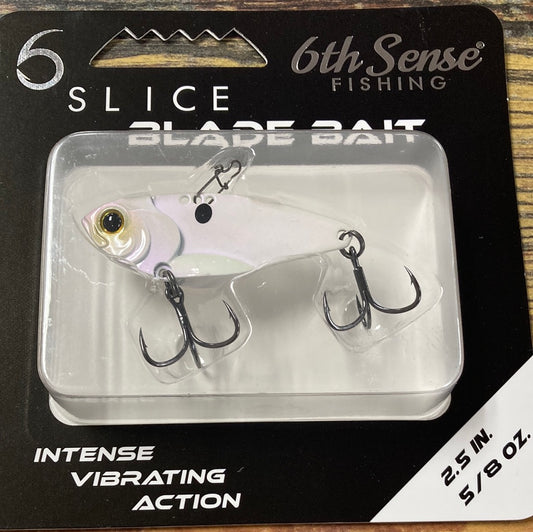 6th Sense Slice Blade Bait 5/8 oz Spanish Pearl