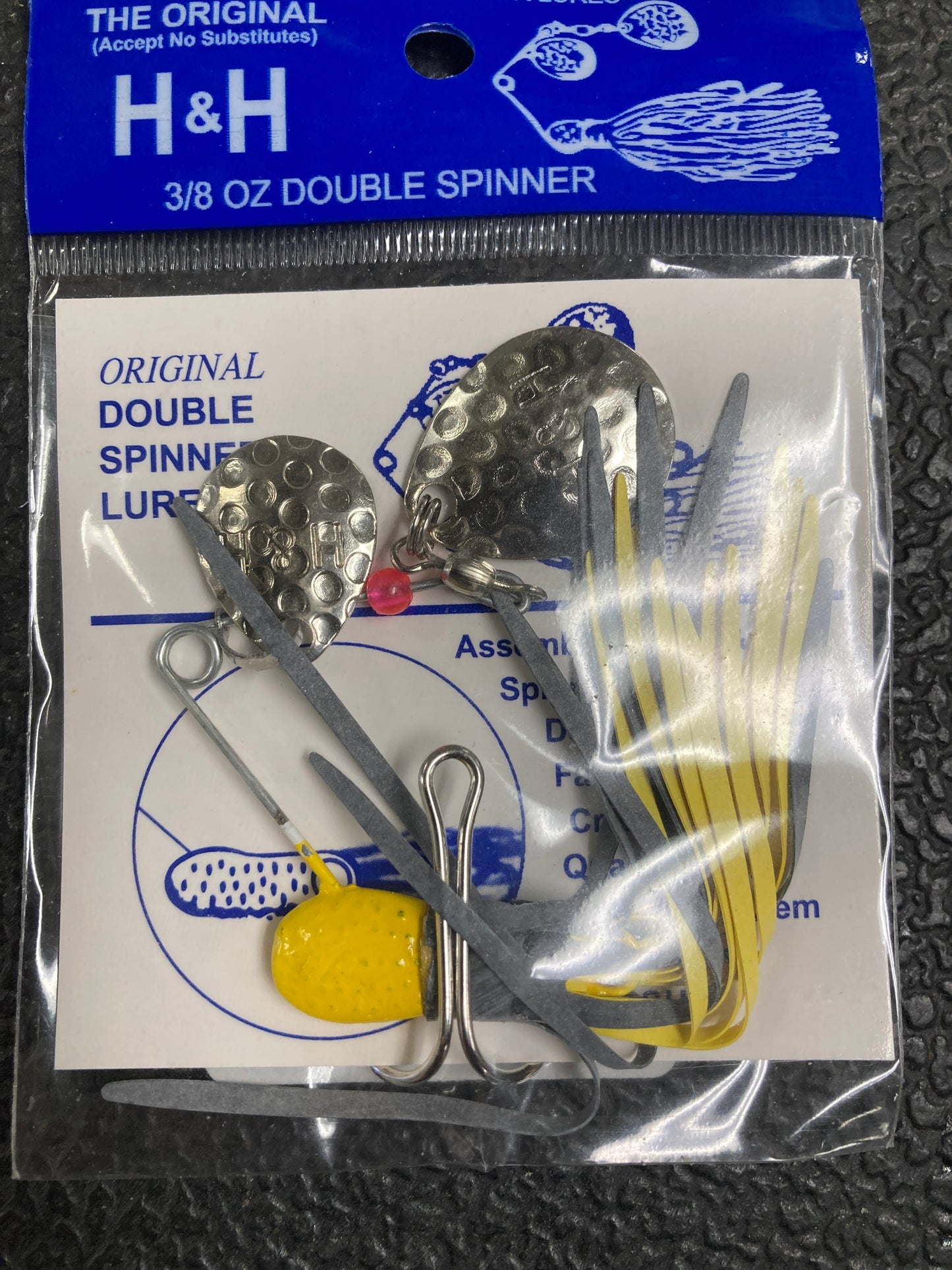 H&H Spinnerbait Double 3/8 oz. Yellow Black Yellow