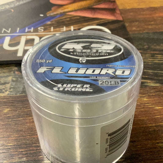 K-9 Fishing Line Flouro - 20 lbs. 550 yds Clear