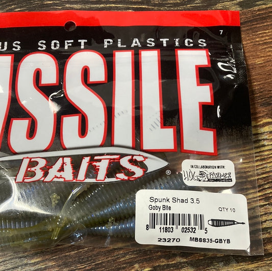 Missile Spunk Shad 3.5” Goby Bite