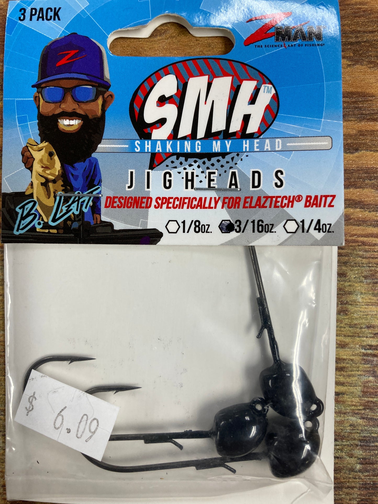 Z Man SMH Jig Head 3/16 oz. Black