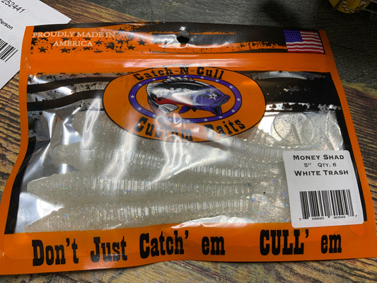 Catch-N-Cull Money Shad 5" White Trash