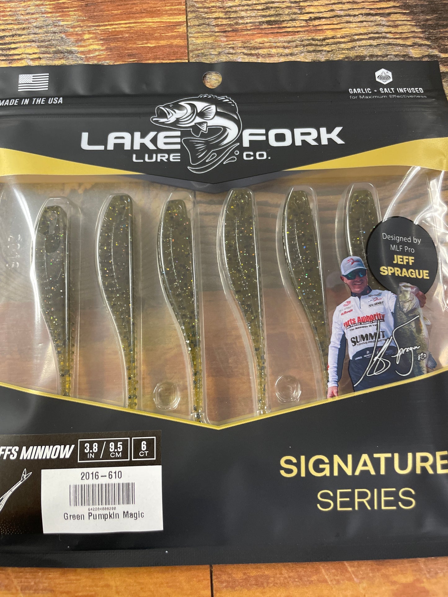 Lake Fork Lures Pro FFS Minnow 3.8” Green Pumpkin Magic