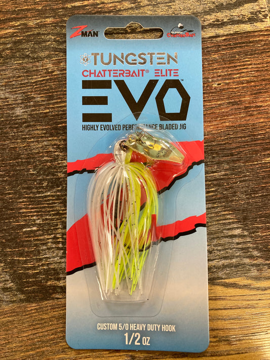 Z Man EVO Tungsten Chatterbait Elite 1/2 oz. Chart. White