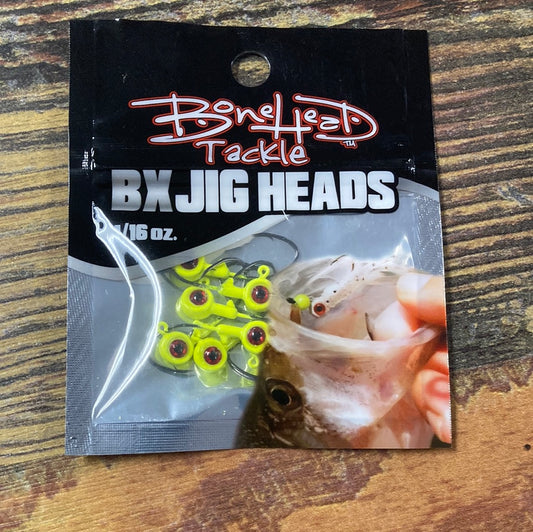 Bonehead BX Bladed jig heads 1/16 oz Chart