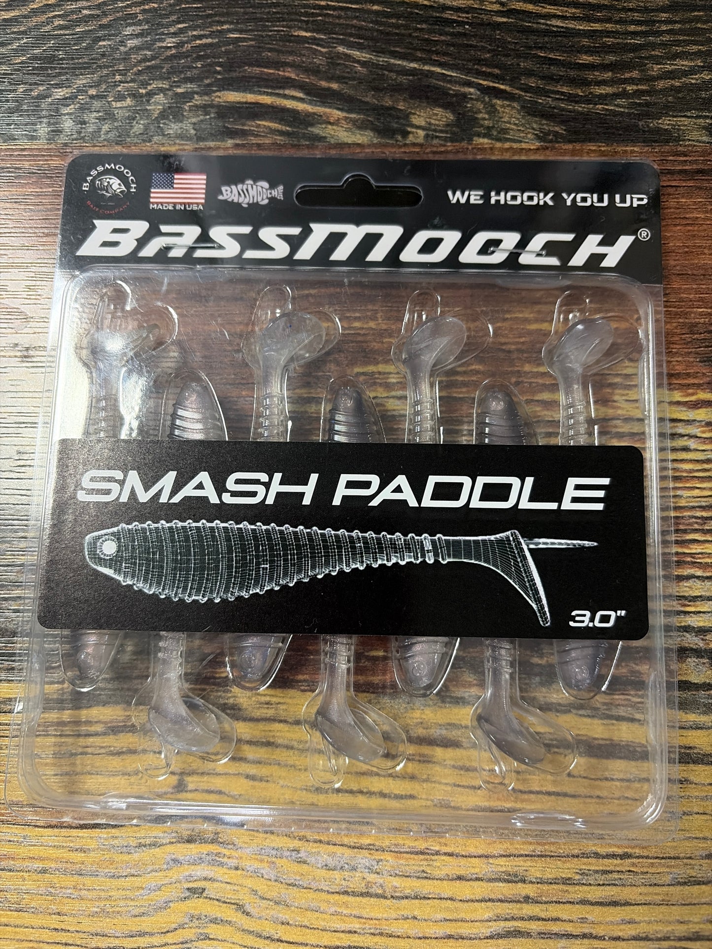 Bassmooch Smash Paddle 3” Pro Blue Red Pearl
