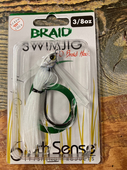 6th Sense Braid Jig 3/8 oz Ghost Ice Shad