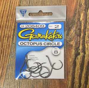 Hameçon GAMAKATSU 5354F OCTOPUS CIRCLE N.8 - Lot De 10, Pour Pêche En Mer, Appâts Souples