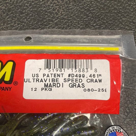 Zoom U-V Speed Craw - Mardi Gras