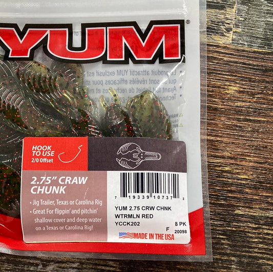 Yum 2.75 Craw Chunk - Watermelon Red