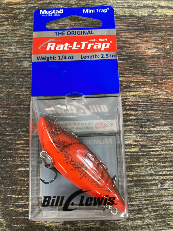 Red Craw Rattle Trap Bill Lewis Rat L Trap Mini 1/4 oz. Red Craw – Lake Fork Resort