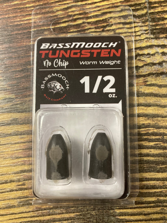 Bass Mooch Tungsten Worm Weight 1/2 oz Black