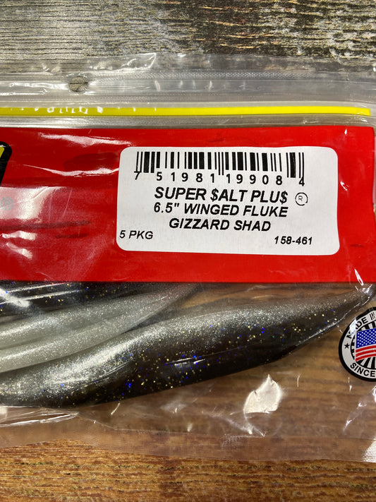 Zoom Winged Fluke 6.5 Gizzard Shad