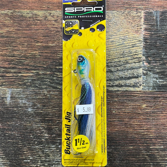 Spro Bucktail jig 1.5 oz Blue shad