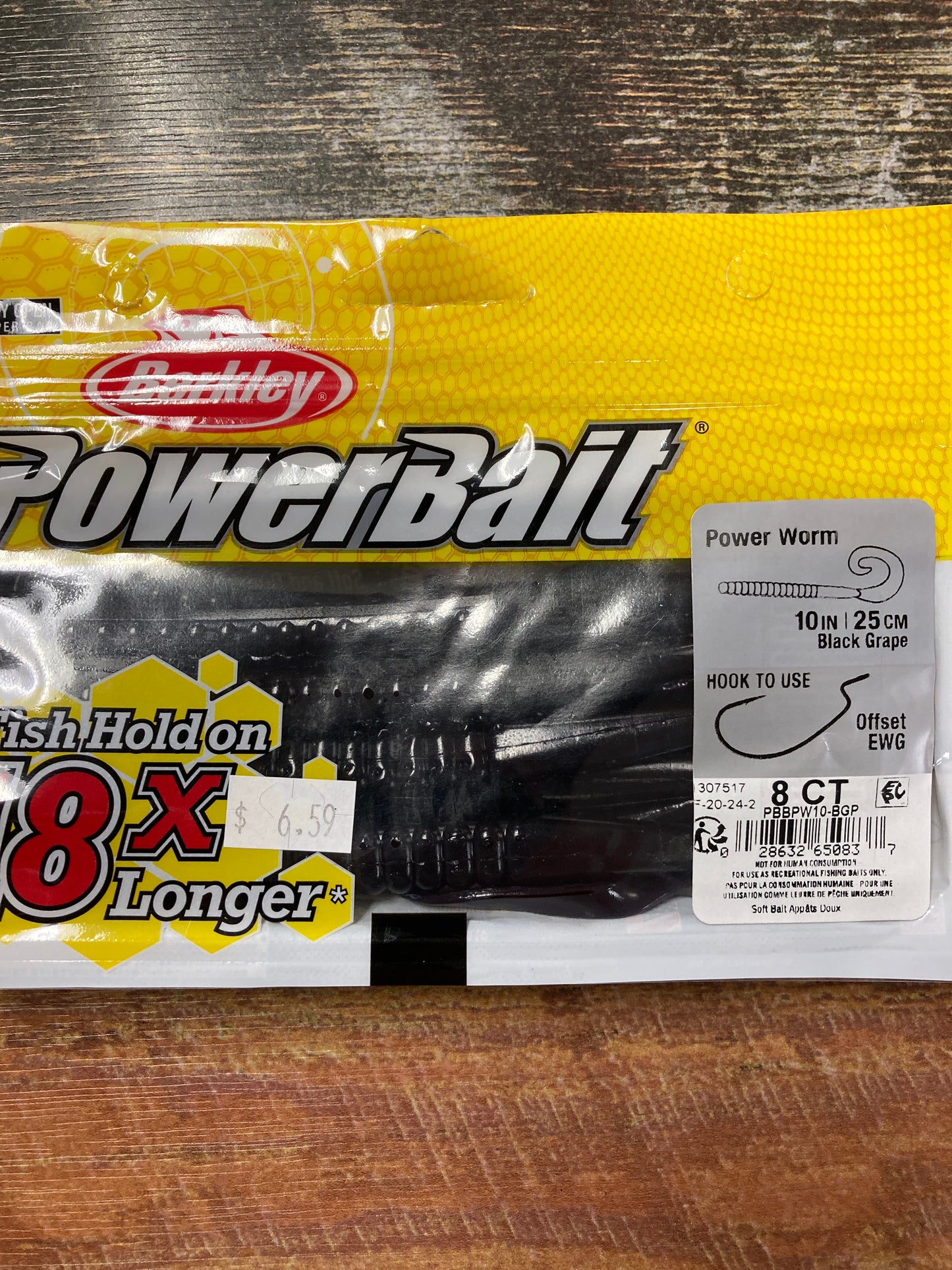 Berkley Power Worm 10" Black Grape