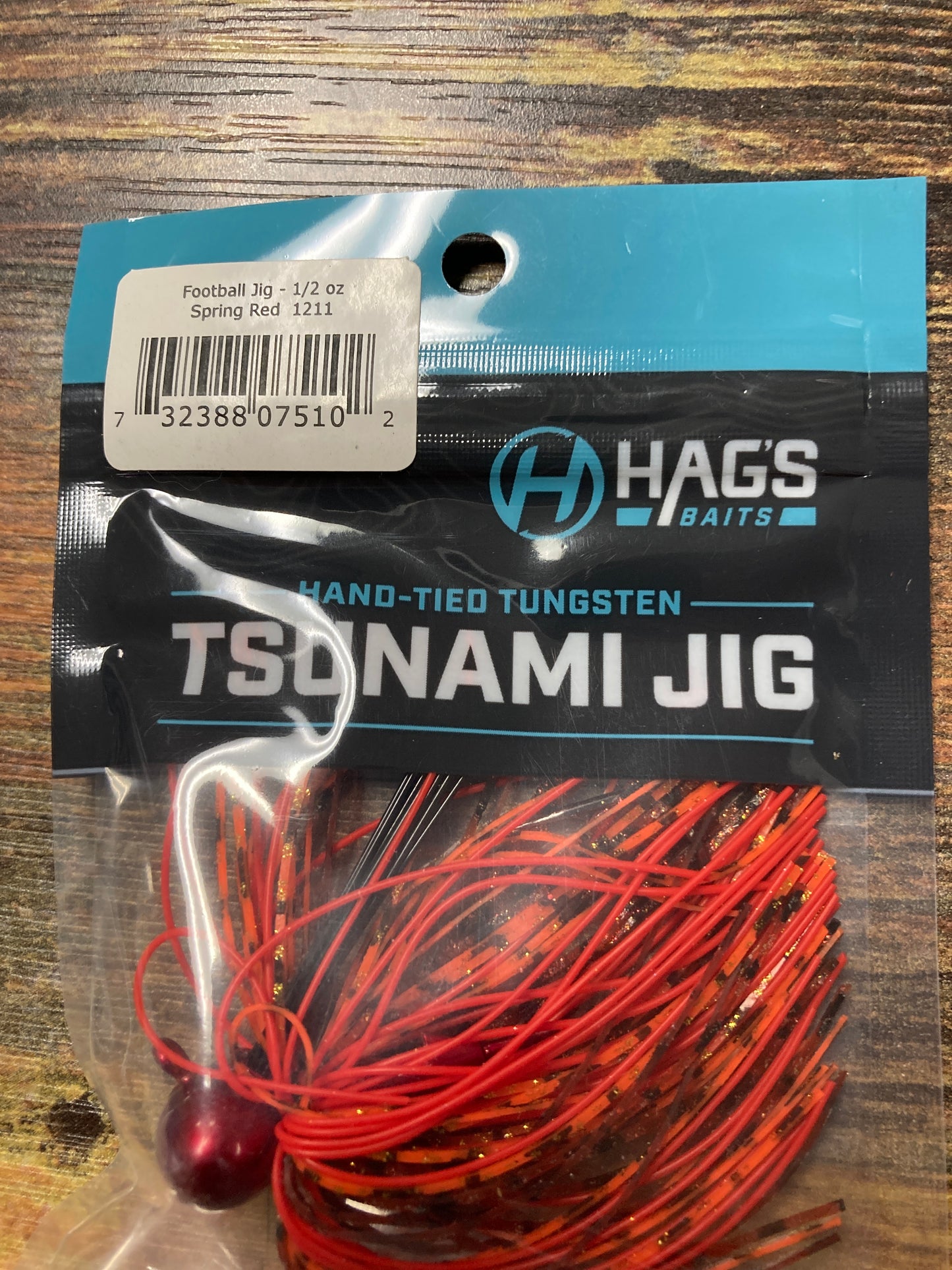Hags Tsunami Football Jig 1/2 oz. Spring Red